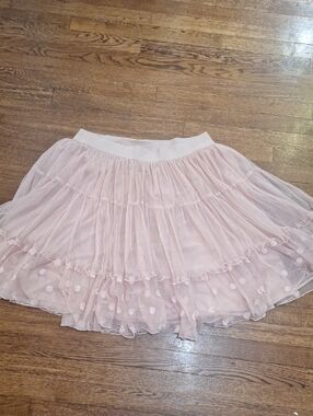 Lane Bryant Pink Swishy Skirt Skater Style